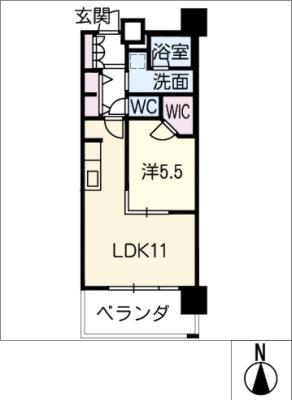 S-RESIDENCE本郷II(1LDK/12階)の間取り写真