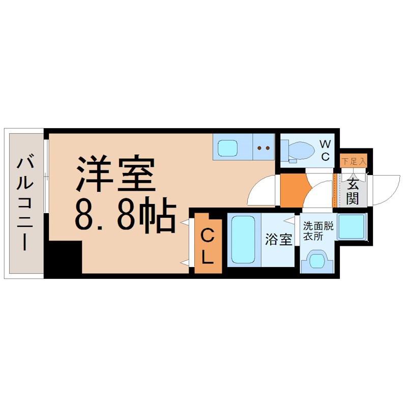 シェモア大須(ワンルーム/8階)の間取り写真