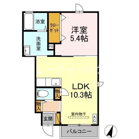 シャーメゾン コンフォール(1LDK/1階)の間取り写真