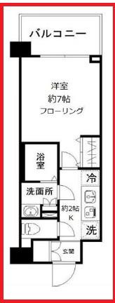 エヌステージ赤羽志茂(1K/5階)の間取り写真