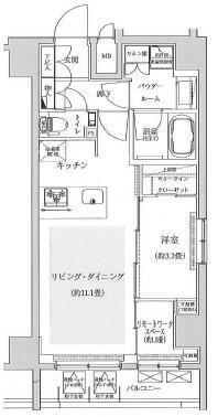 レアライズ浅草V(1LDK/4階)の間取り写真