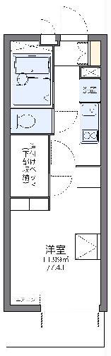 レオパレスフォンターナ内本町(1K/4階)の間取り写真