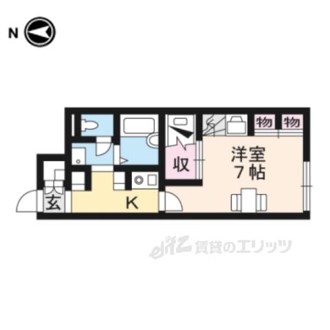 レオパレス萬代橋(1K/3階)の間取り写真