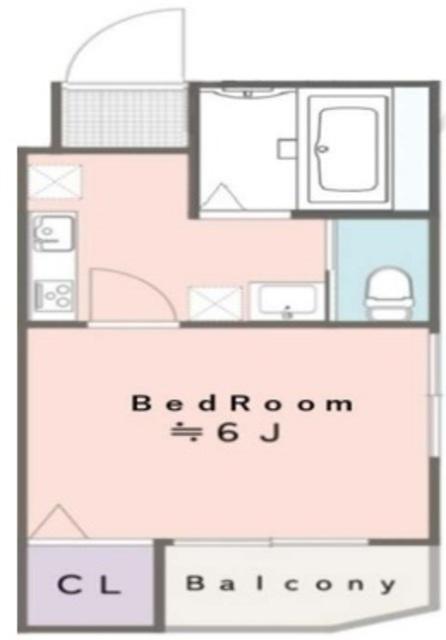 フランベルジュ町屋(1K/2階)の間取り写真
