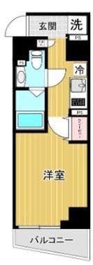 SHOKEN RESIDENCE横浜山手(1K/7階)の間取り写真