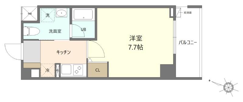 I-COURT(1K/2階)の間取り写真