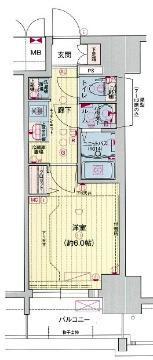 プレサンスNAGOYAシティオ(1K/3階)の間取り写真