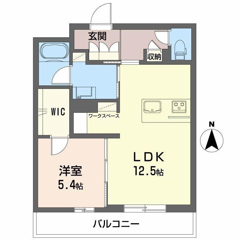 ウエストメゾン大森(1LDK/2階)の間取り写真