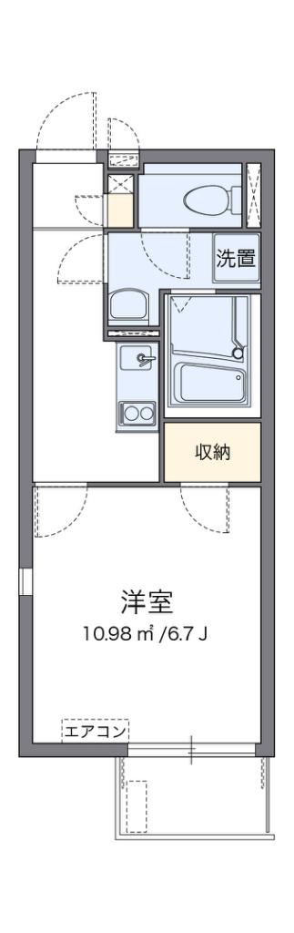 レオネクスト貞和(1K/2階)の間取り写真