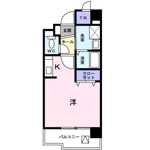 大阪モノレール本線 南摂津駅 徒歩5分 6階建 築24年(ワンルーム/5階)の間取り写真