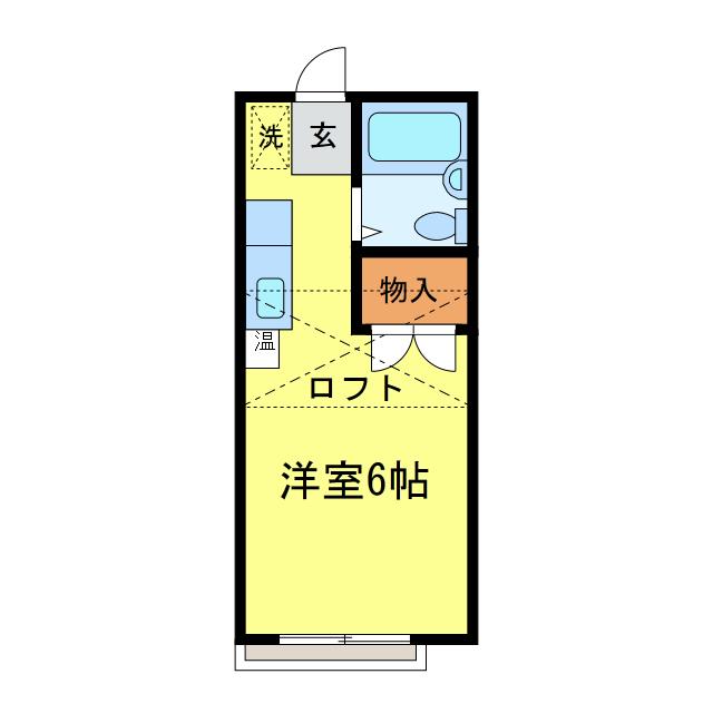 エステートピア汐之宮(ワンルーム/2階)の間取り写真