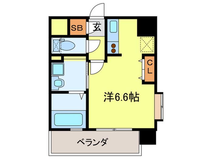 S-FORT高宮(ワンルーム/4階)の間取り写真