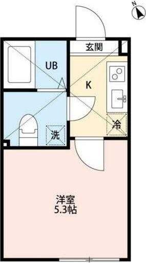 アザーレ・クオン宮崎台(1K/2階)の間取り写真