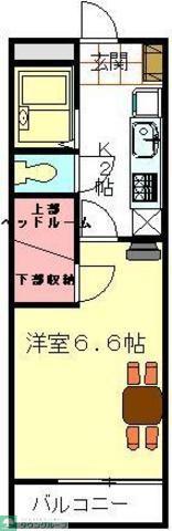 レオパレスKウッズII(1K/4階)の間取り写真