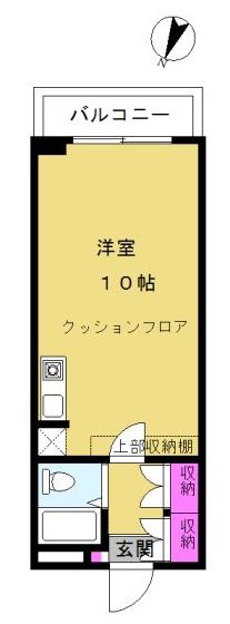 ラークヒルズ湘南(ワンルーム/3階)の間取り写真