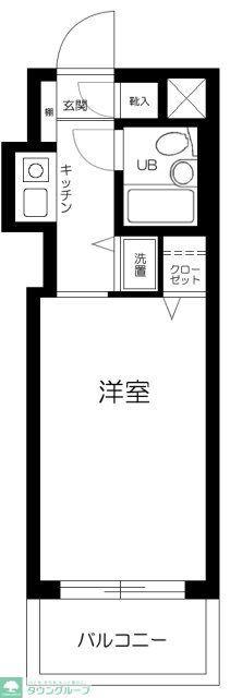 ウィンベルソロ五反野第2(1K/4階)の間取り写真