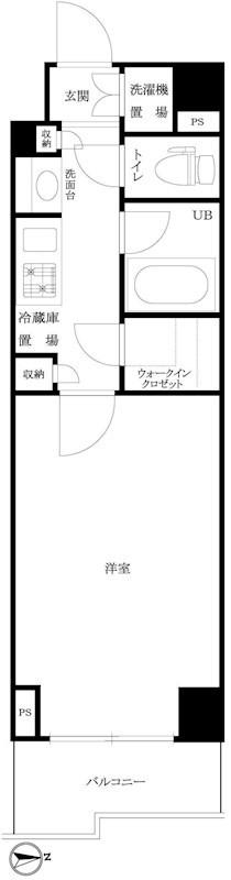 ルーブル桜新町(1K/2階)の間取り写真