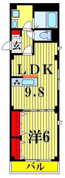 セレンディピティ(1LDK/3階)の間取り写真