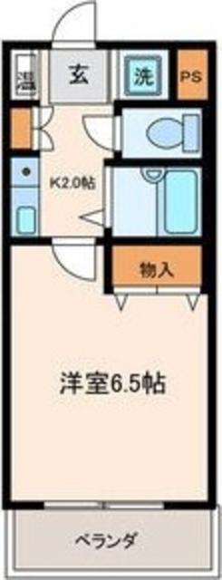 セントラルパークハイツ(1K/2階)の間取り写真