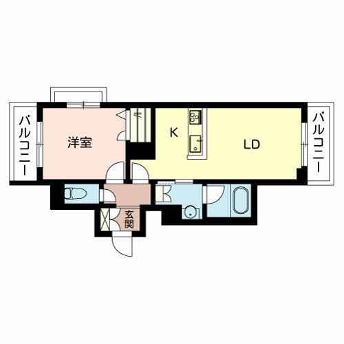 メゾン・ソラーレ(1LDK/3階)の間取り写真