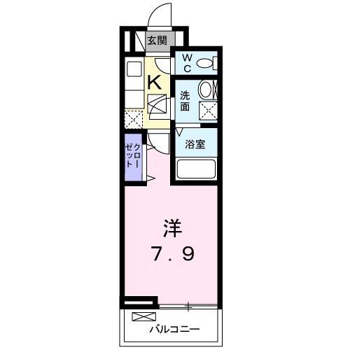 リガール(1K/2階)の間取り写真