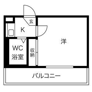パイン小幡(1K/2階)の間取り写真
