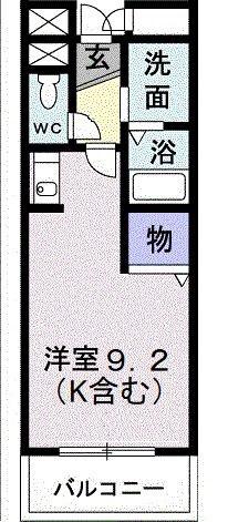 レジデンス S.U(ワンルーム/3階)の間取り写真