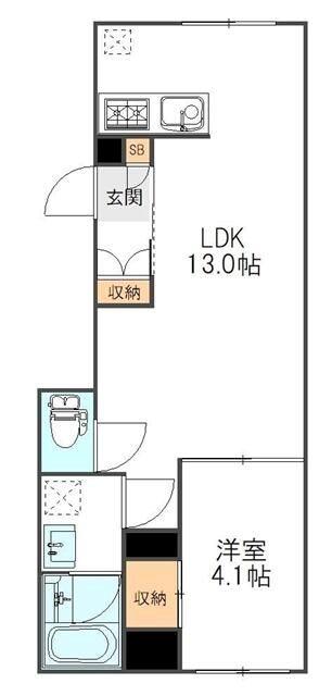 コフレ吉祥寺本町(1LDK/1階)の間取り写真
