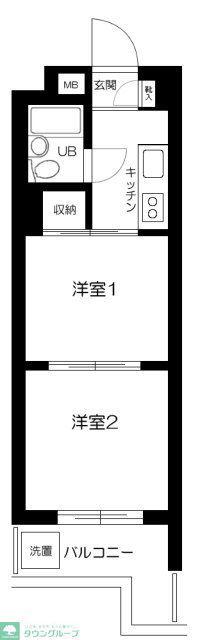 コートハウス中延(2K/4階)の間取り写真