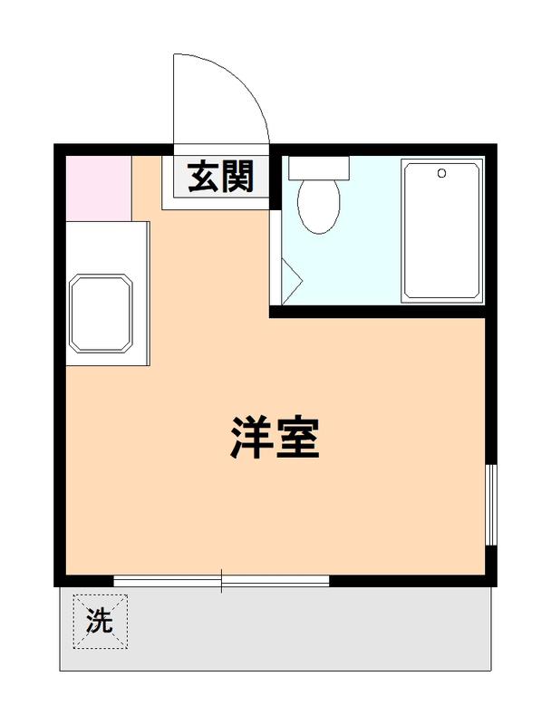 コーポメイプル(ワンルーム/1階)の間取り写真