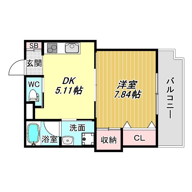 ハイツ ウィーン(1DK/10階)の間取り写真