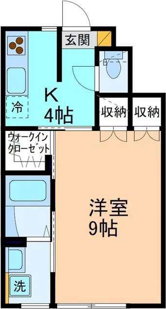 グランノア掛尾B棟(1K/1階)の間取り写真