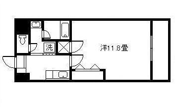 AHKUTY東谷山III(1K/5階)の間取り写真