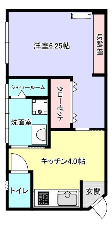 南條ビル(1K/2階)の間取り写真