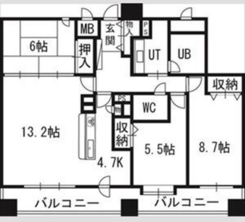 PRIME URBAN円山北四条(3LDK/5階)の間取り写真