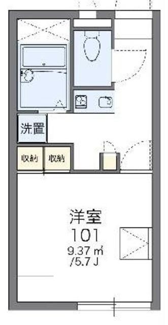 レオパレスリブラ(1K/1階)の間取り写真