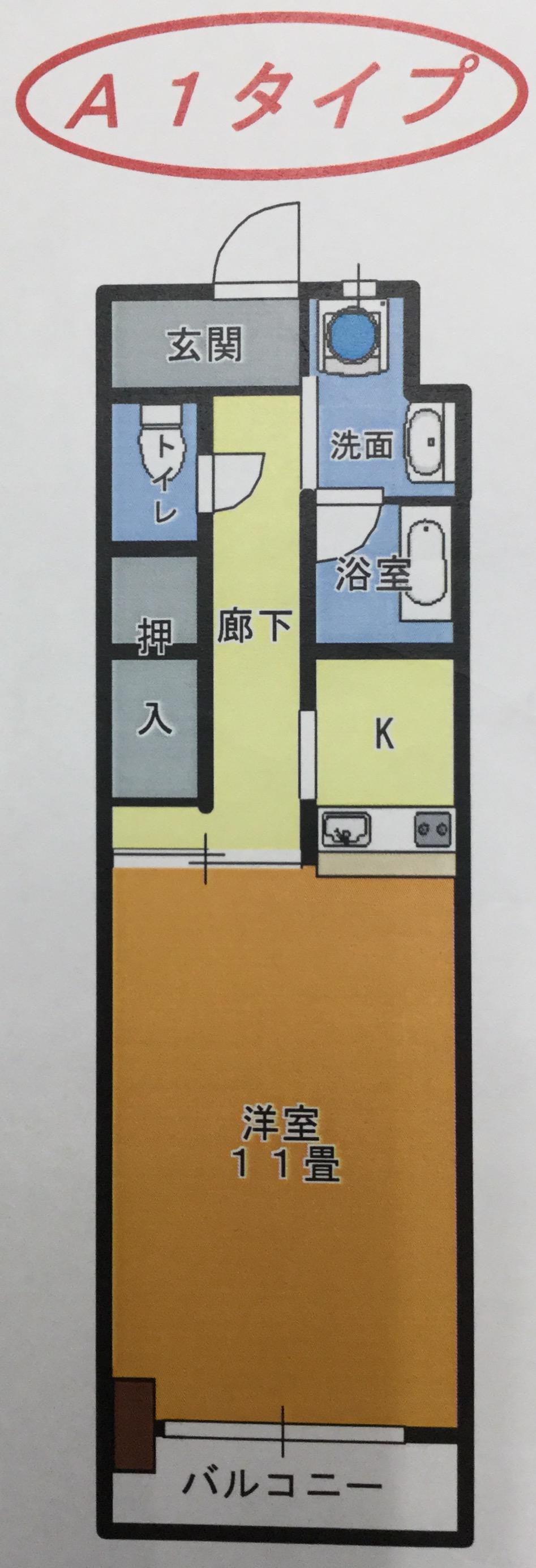 グランドパレスNS-6(1K/4階)の間取り写真
