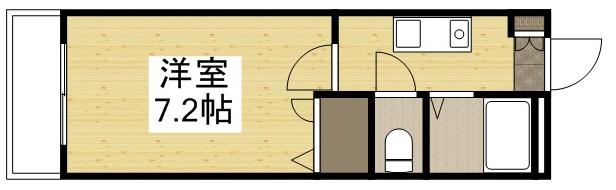 ルマージュ平野(1K/1階)の間取り写真