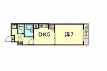 アーバンKII(1DK/1階)の間取り写真