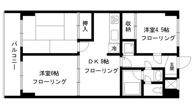 インペリアルハイアット壱番館(3DK/5階)の間取り写真