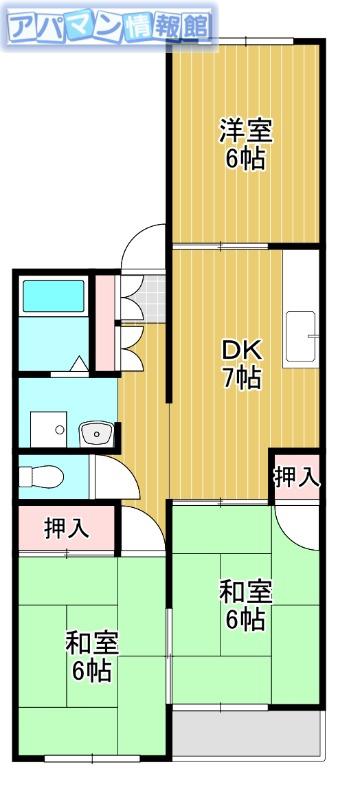 フェストIII(3DK/1階)の間取り写真