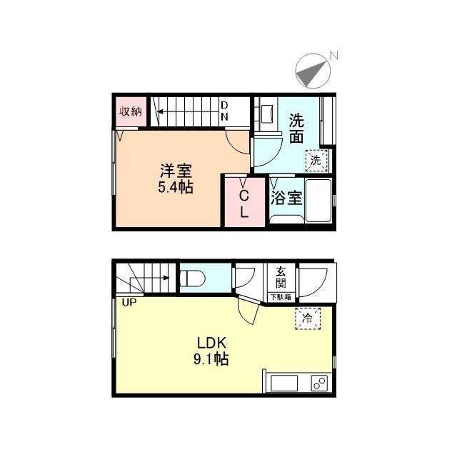 NEO SQUAREV(1LDK/1階)の間取り写真