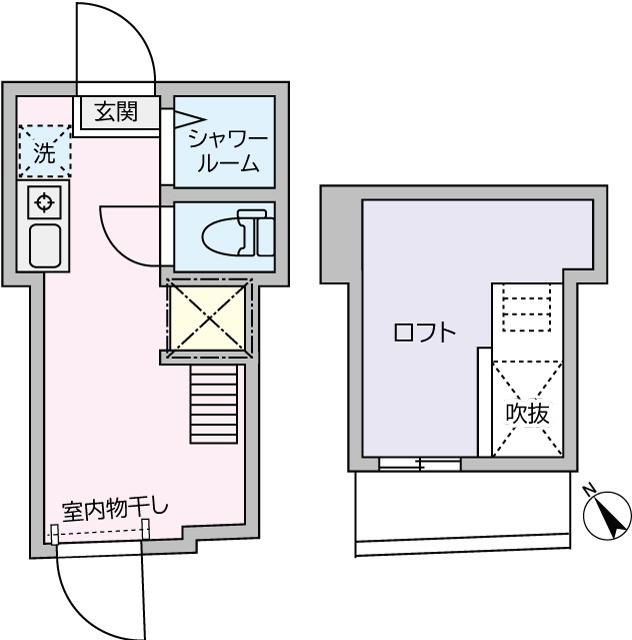 TRアーバンプレイス高田馬場I(ワンルーム/2階)の間取り写真