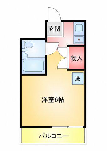 アイエムハイツ鬼高(ワンルーム/1階)の間取り写真