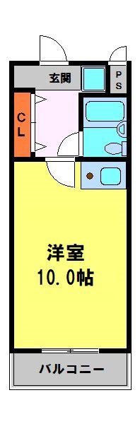 ピア40(1K/4階)の間取り写真