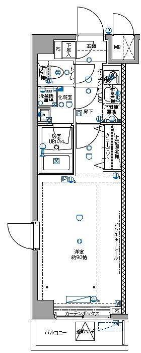 パティーナ蒲田南(1K/5階)の間取り写真