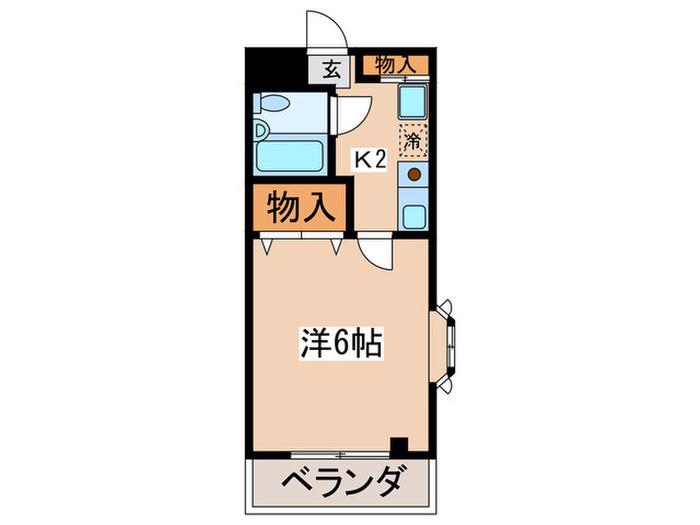 レジデンスイケダ(1K/1階)の間取り写真