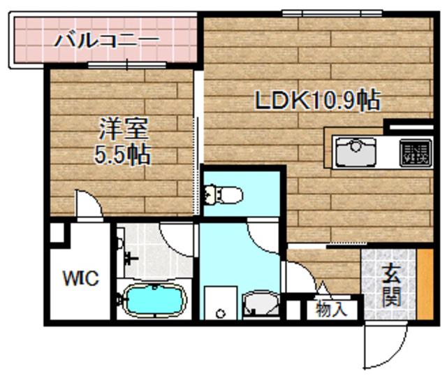 クレールコート(1LDK/1階)の間取り写真
