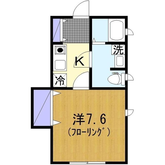 渋谷5丁目大嵩ビル(1K/2階)の間取り写真