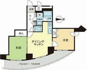 ライオンズステーションプラザ琴似(2DK/7階)の間取り写真